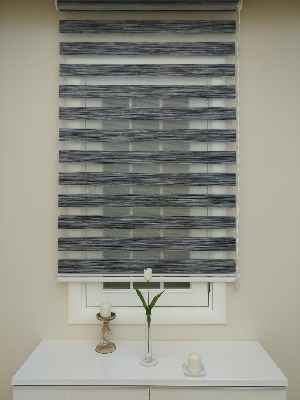 Lüx Bambu Zebra Perde Ahşap Görünümlü -füme- Füme