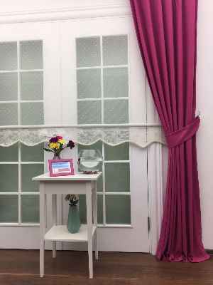 Fuşya Renk Düz Fon Perde- Fuşya