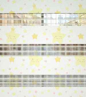 Yıldız Desenli Baskılı Zebra Perde- Çok Renkli