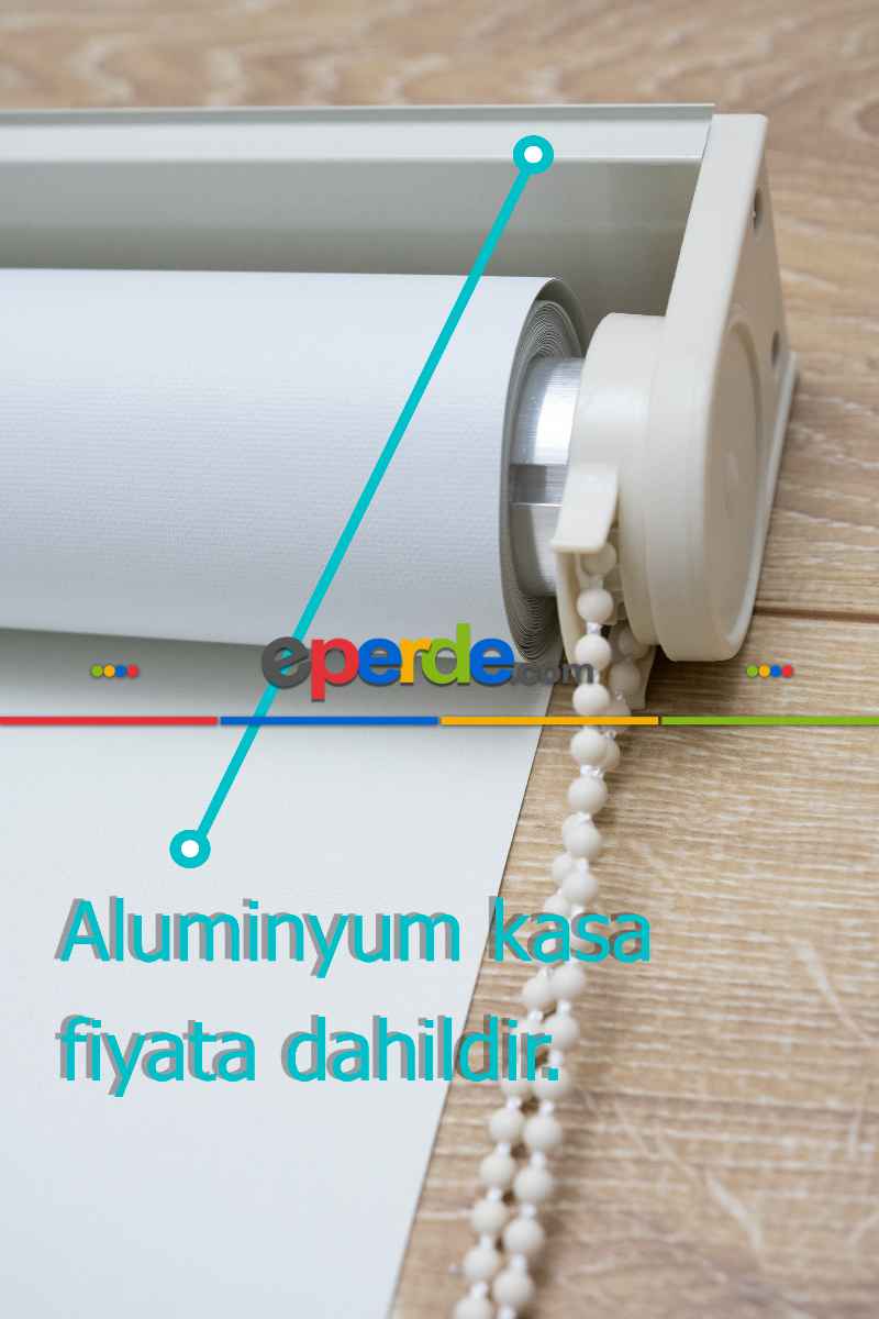 Kampanyalı - Krem Blackout Düz %100 Karartma Stor Perde 5 Renk - Kornişe Kolay Montaj Aparatlı - Matkap Tornavida Olmadan 30sn'de Montaj