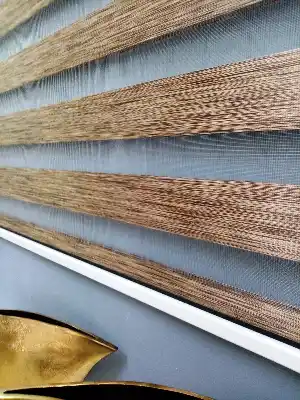 Bambu Zebra 2021 Sezonu Kahverengi Kırçıllı A Kalite Bambu Zebra Perde- Kahve Koyu