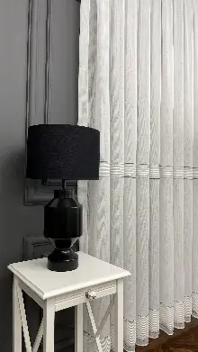 Premium Kalite Trend Perde Modelleri 2025 -enine Kumaş Bantlı Dokuma Tül Perde 03