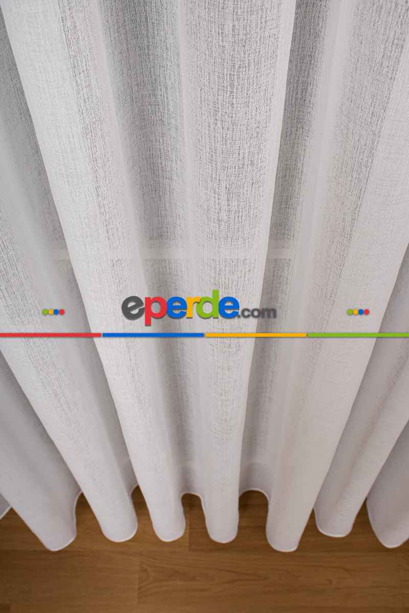 Salon Tül - Kum Düz Tül Perde