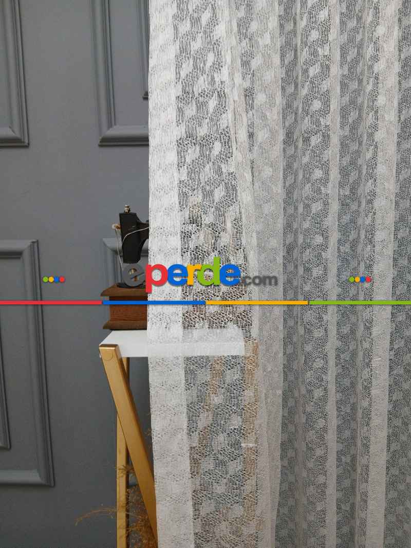 Taç Atlas Örme Ütü İstemez Kırışmaz Tül Perde