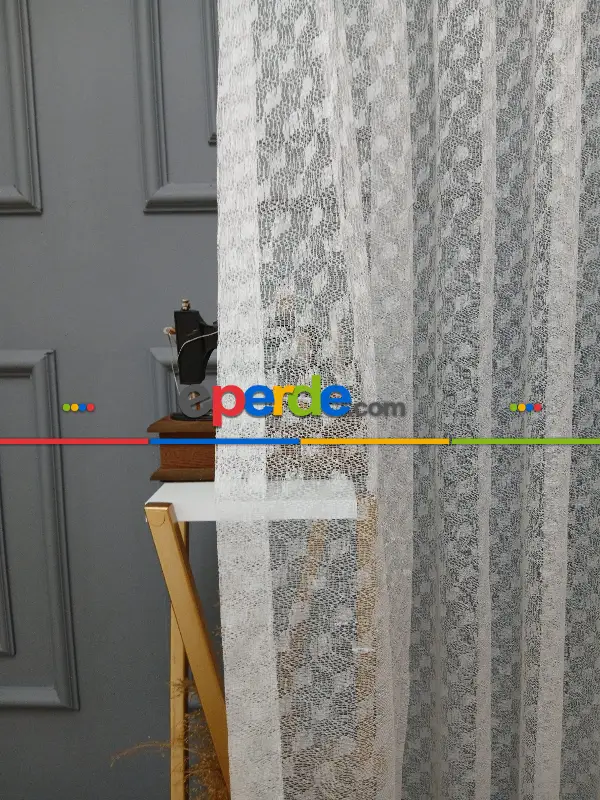 Taç Atlas Örme Ütü İstemez Kırışmaz Tül Perde