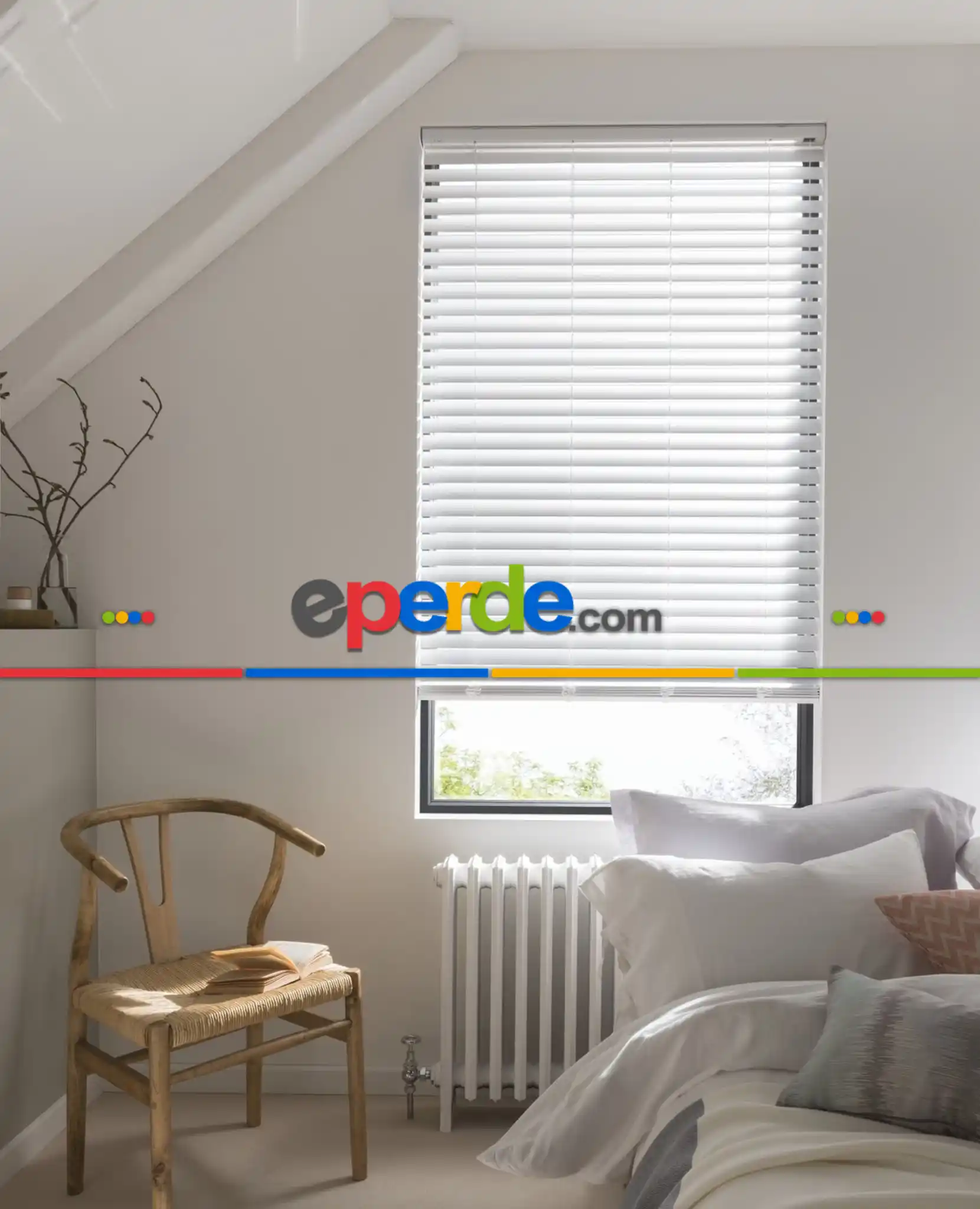 Alüminyum Beyaz Metal Jaluzi Perde