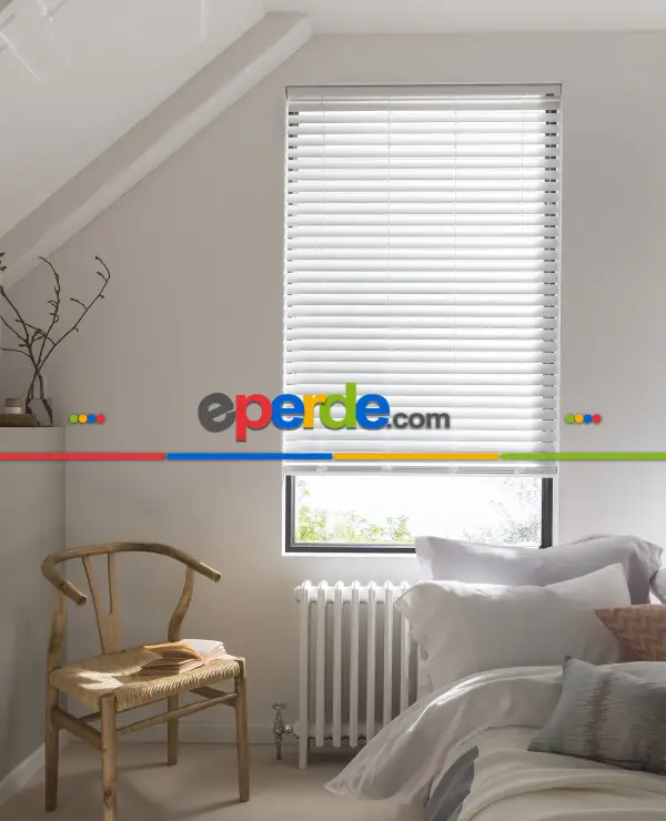 Alüminyum Beyaz Metal Jaluzi Perde