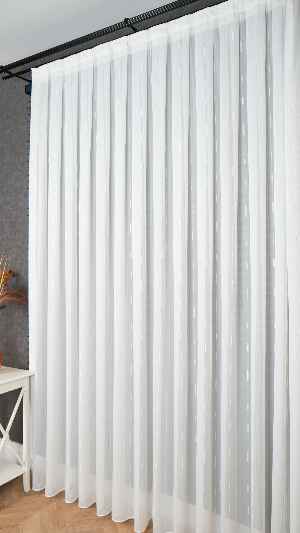 Düz Sade Tül, Sade Hafif Çizgili Tül Perde, Modern Ütü İstemez Kırışmaz Tül Perde, Havana