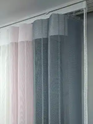 Salon - 2021 Sezonu - Tül Dikey Zebra Perde - Stor Tül Perde Hepsi Birarada- Gri-Füme-Antrasit