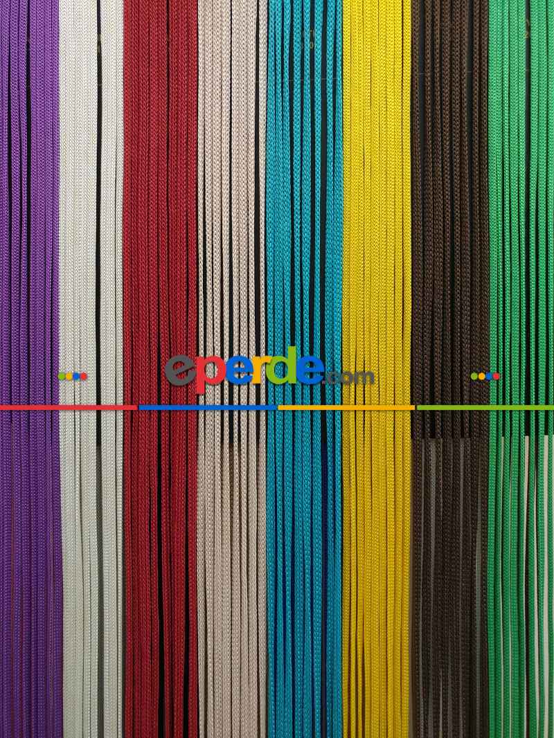 Kahve Rengi İp Perde Jumbo Zincir Serisi- Kahve