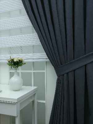 Salon Fon Perde - % İndirimli!!! Füme Düz Fon Perde(fon Demiri Hediyeli)- Füme