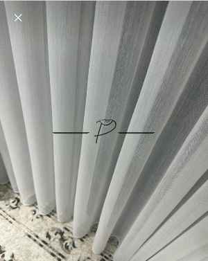 Brillant Balık Sırtı Düz Kurşunlu Tül Perde