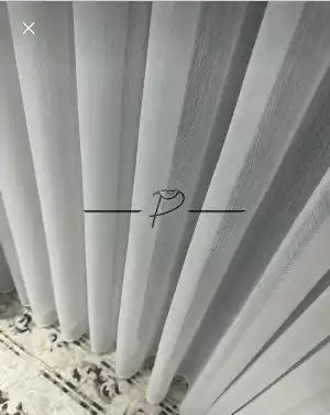 Brillant Balık Sırtı Düz Kurşunlu Tül Perde