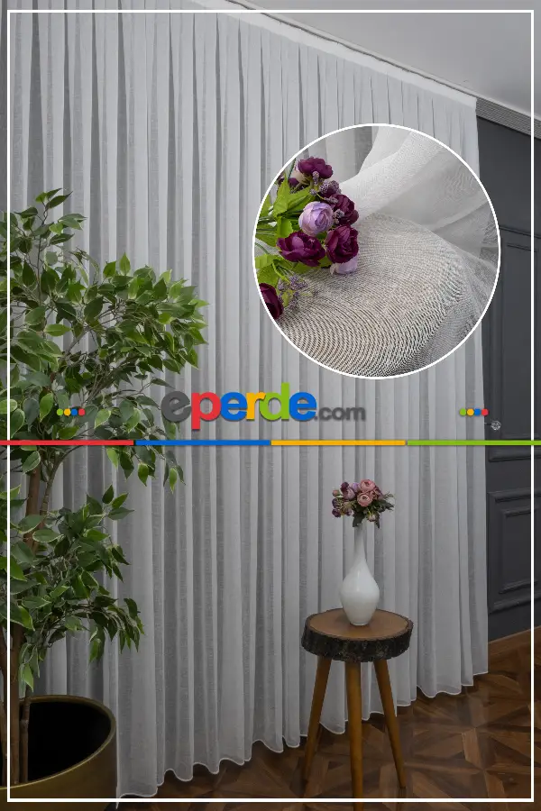 Mutfak - Natural Keten Tül Ekru Yüksek Kalite