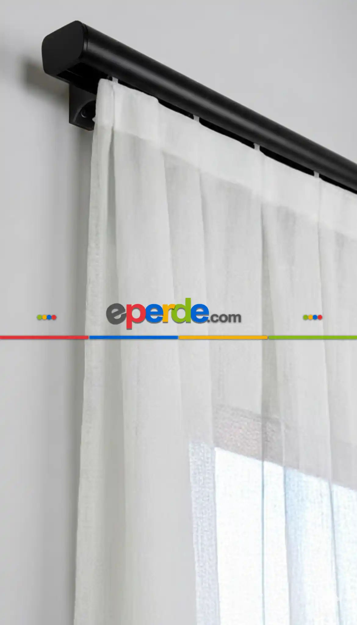 Siyah Çift Kanallı Dekoratif Ray, Modern Perde Korniş Rayı