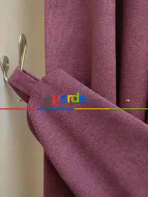 Gül Kurusu - Düz Fon Perde ( Dökümlü Fon Perde)- Gül Kurusu