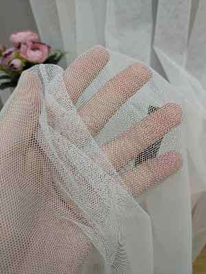 Düz Tül Perde Grek Zemin Ekru- Ekru - Kurşunlu Tül