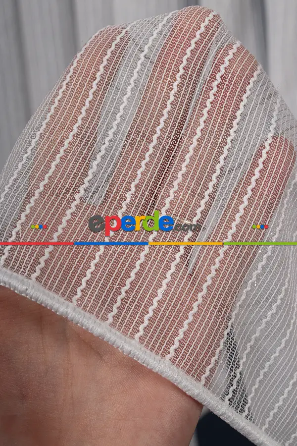 Taraklı Zikzak Ip Düz Tül Perde Ütü Istemez