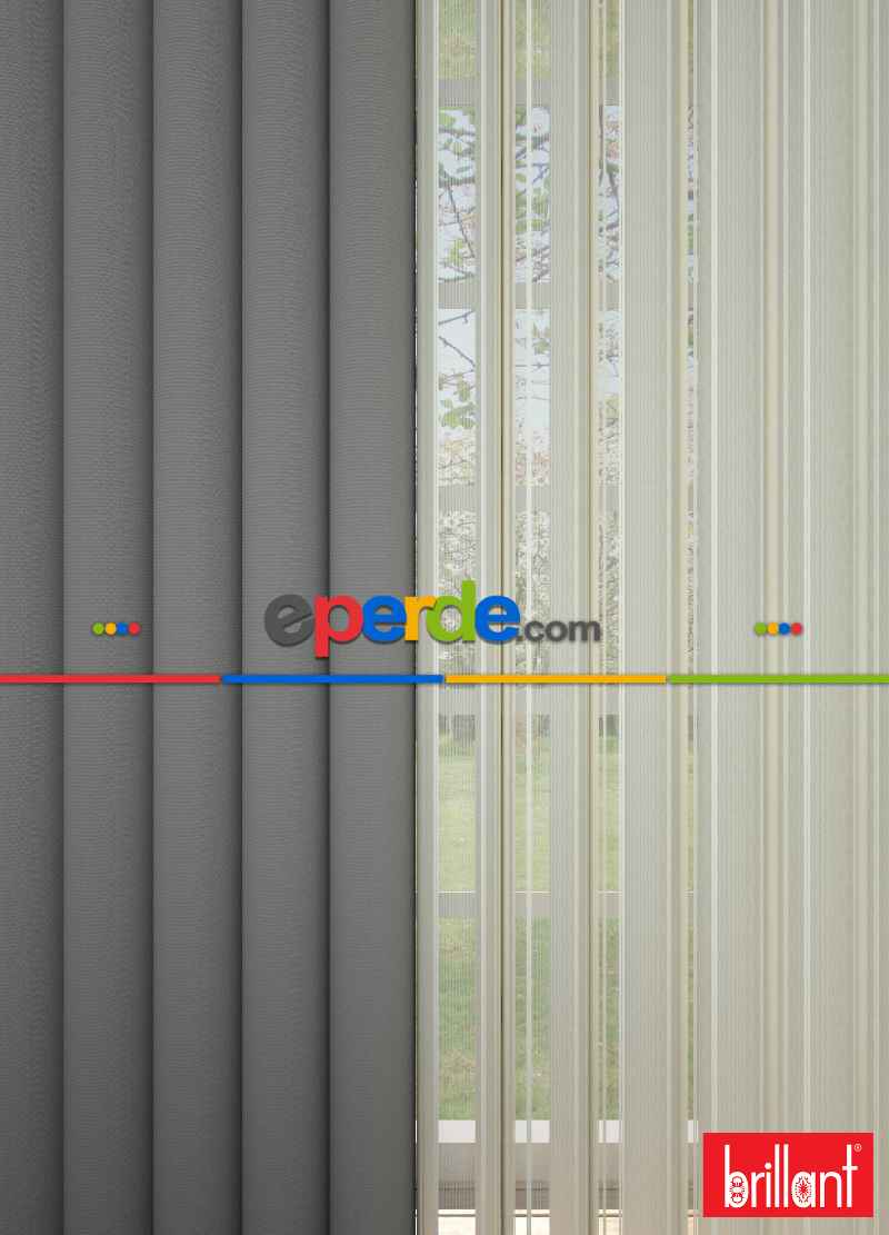 Brillant Akıllı Tül Perde Bronz Gri Renkli Tül Dikey Zebra Perde Düz 1. Kalite