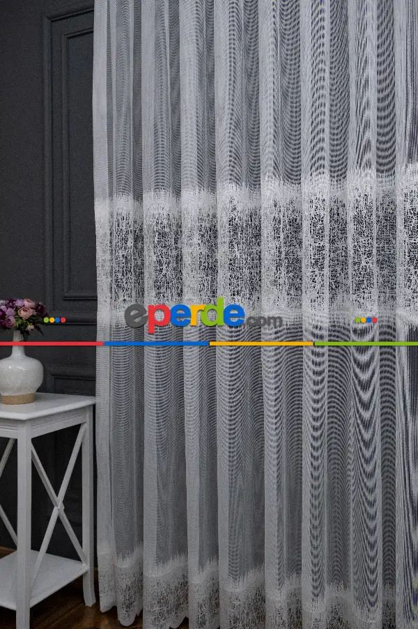 Ara Bant Buzul Desen Tül Yeni Sezon Tasarım Moda Tül