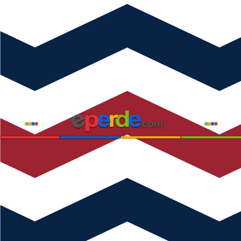 Zigzag Desenli Fon Perde Evm408-5 Kumaşı Kalındır Duck Bezi Değildir- Lacivert-Kırmızı-Beyaz