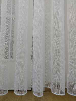 Oturma Odası - Ekru Şantuk Düz Tül Perde Ütü İstemez