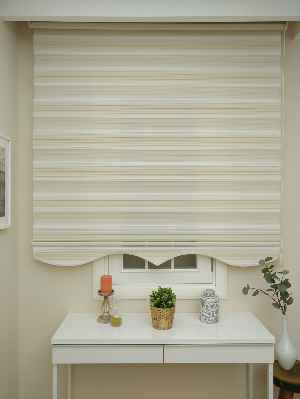 Salon Zebra Perde - Zebra Perde - Degrade Pileli Zebra ( Renk Geçişli Pileli )- Kum Beji