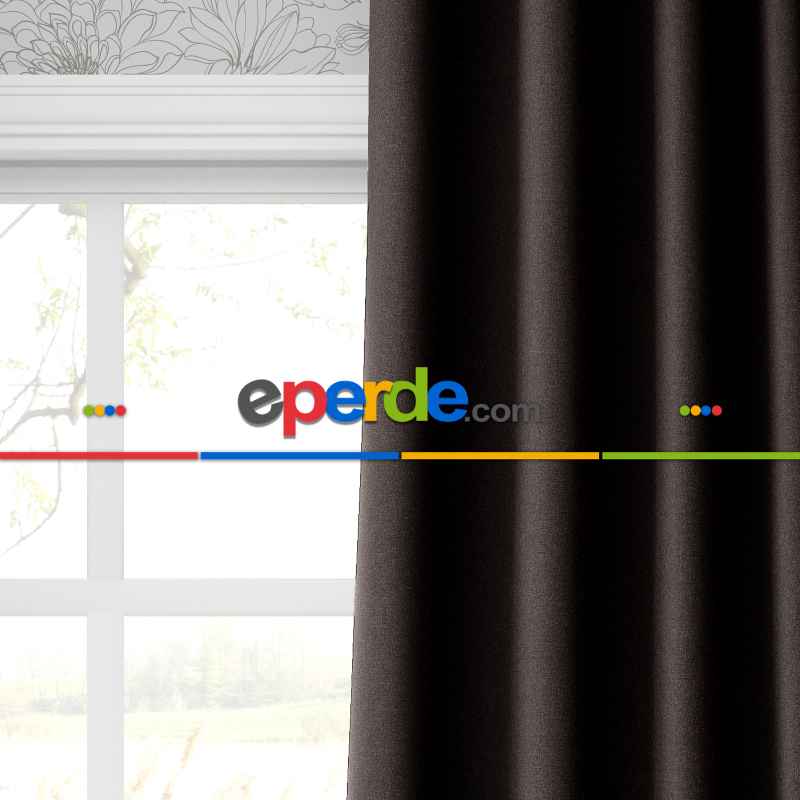 Blackout Karartma Tek Kanat Fon Perde Acı Kahve