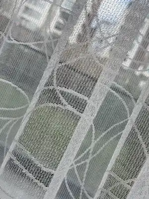 Desenli Fransız Dantel Örme Tül Perde, Desenli Ütü İstemeyen Tül