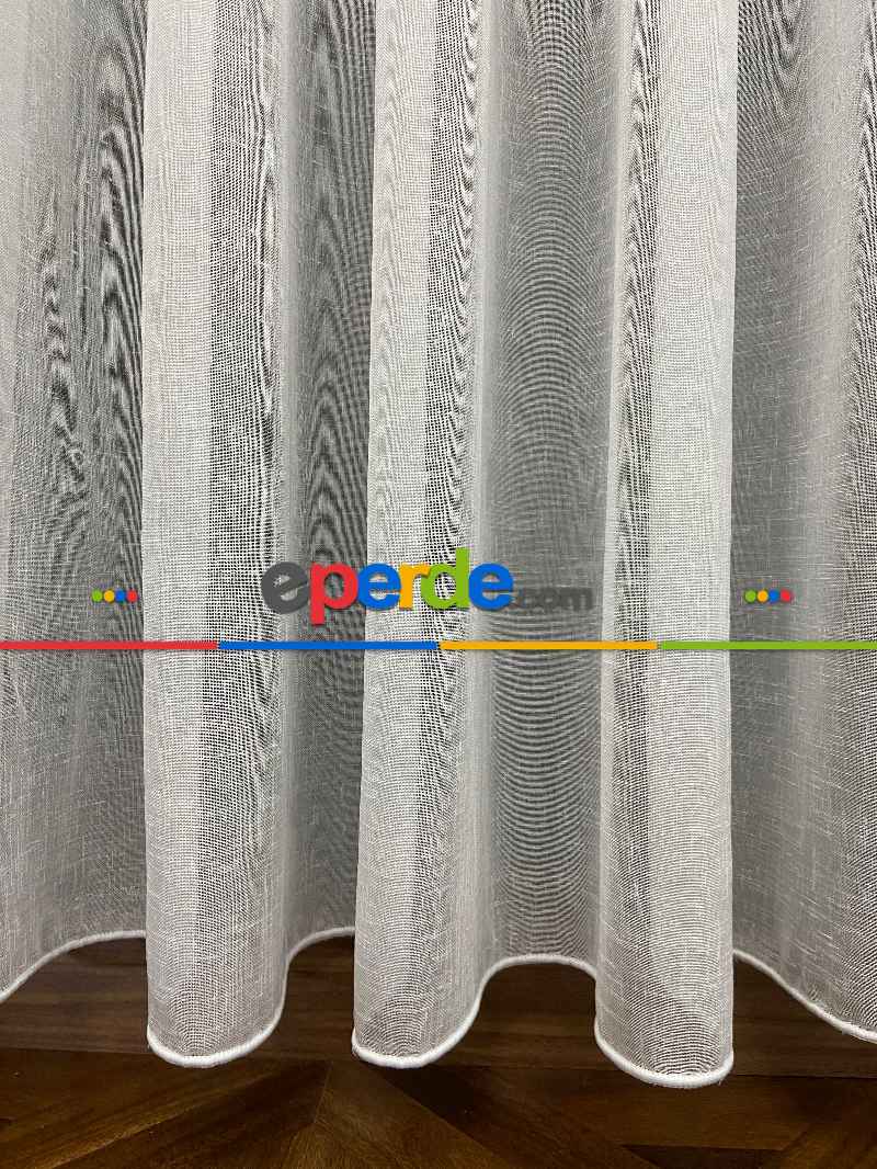 Mutfak - Natural Keten Tül Birinci Kalite İplikten Özel Üretilmiştir Ütü İstemez