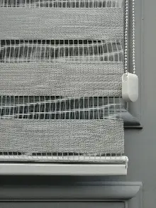 2025 Sezonu - Karartma Zebra Perde - Blackout Zebra Perde-ışık Geçirmez Zebra Perde- Gri Açık