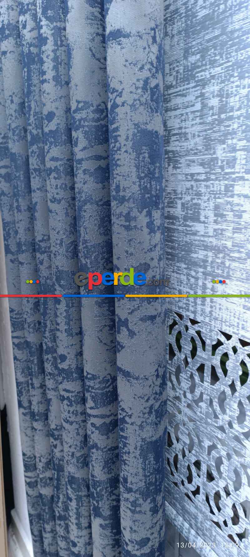 Oturma Odası -  2025 Elit Modern Desenli Fosforlu İplik Dokuma Fon Perde - 3