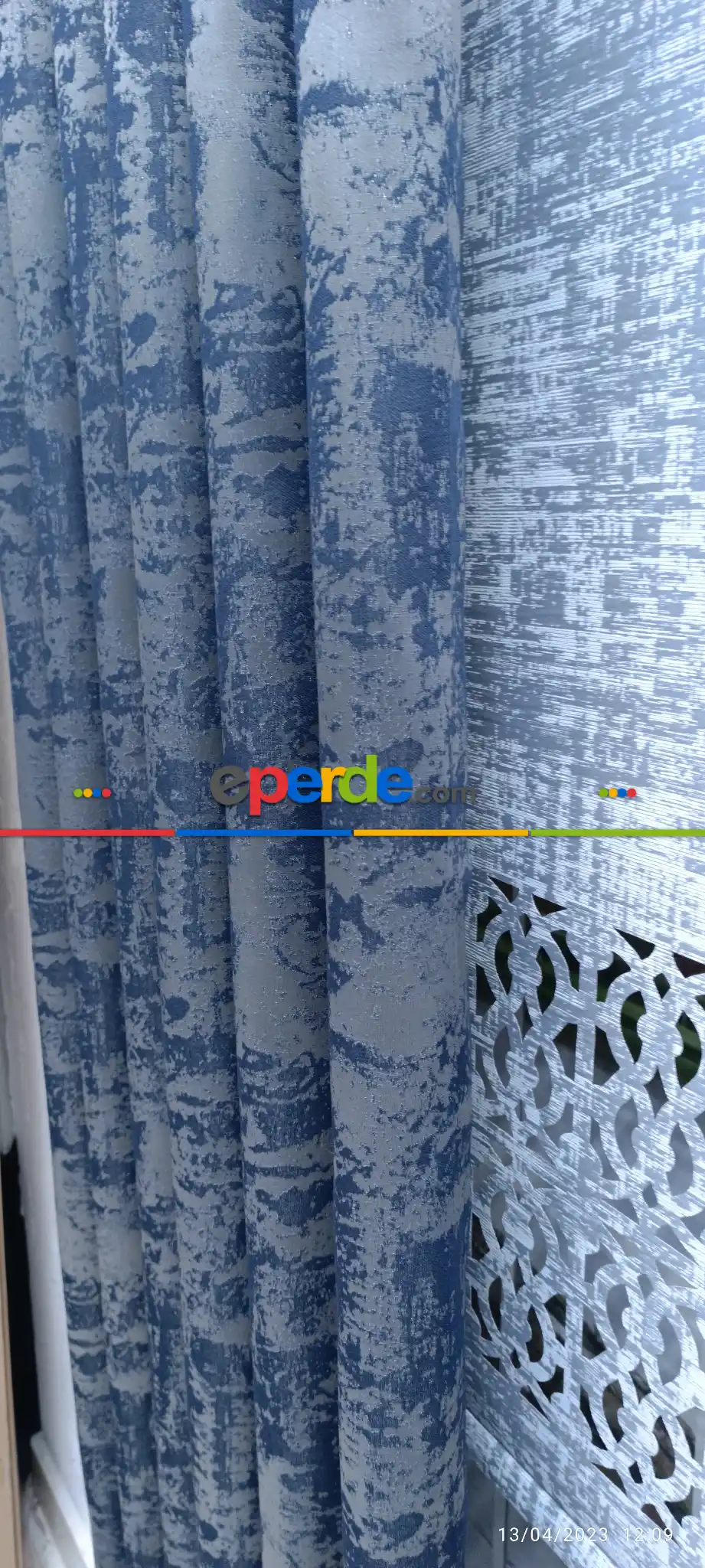 Salon Fon Perde - 2025 Elit Modern Desenli Fosforlu İplik Dokuma Fon Perde - 3