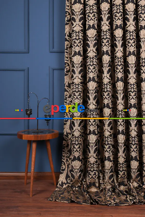 Yatak Odası Fon Perde - Divan Jakar Dokuma Fon Perde