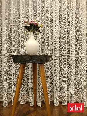 Brillant Kdk Örme Dantel Tül Perde- Ekru