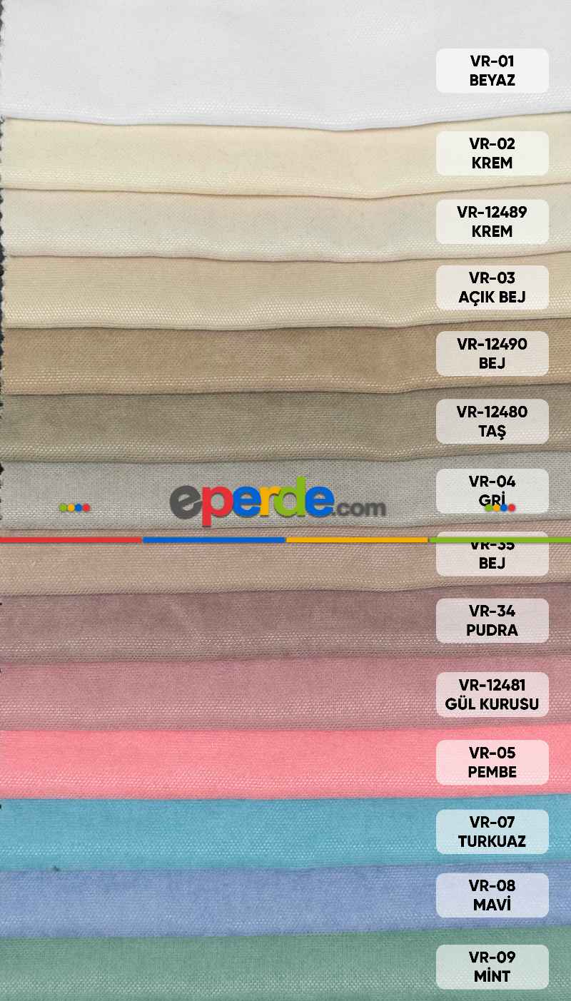 Bebek Odası Düz Atlantik Fon Perde 22 Farklı Renk Dökümlü ( Özel Ölçü Sipariş )