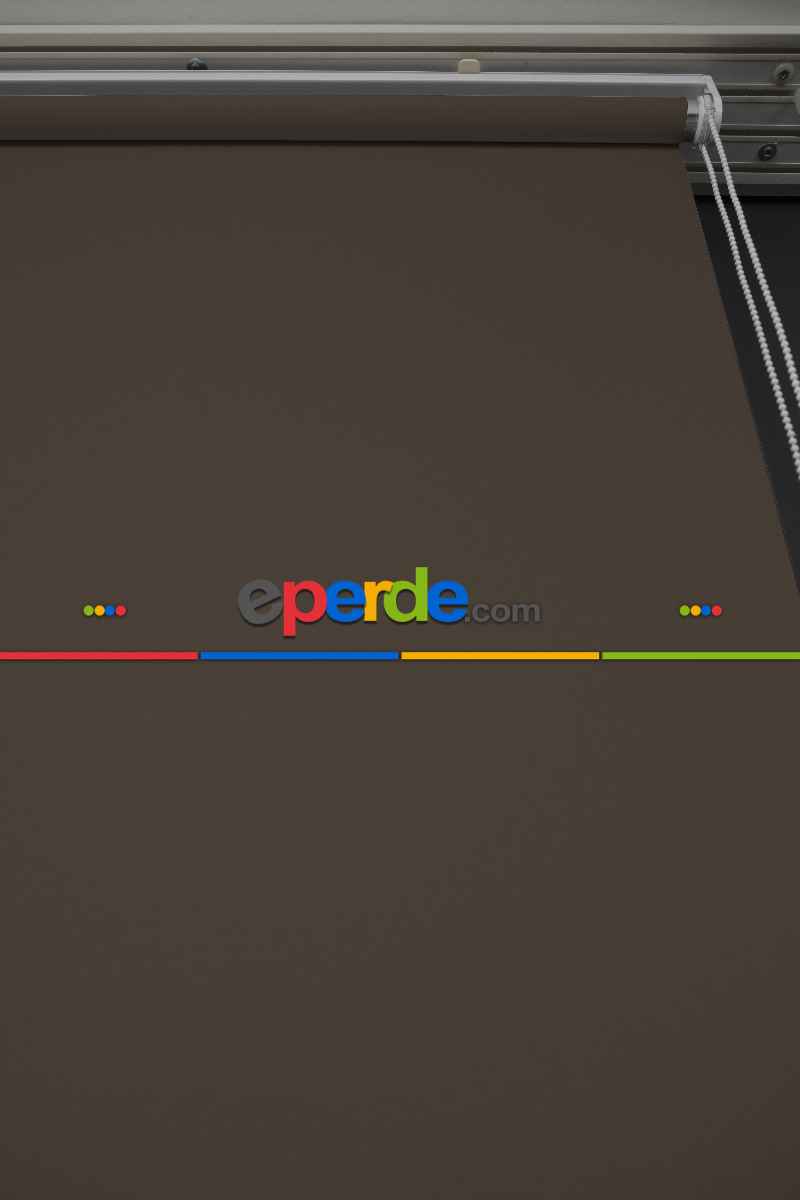 Kahverengi Lazer Kesim Mat Stor Perde (ister Düz - İster Lazer Kesimli Satın Alın)