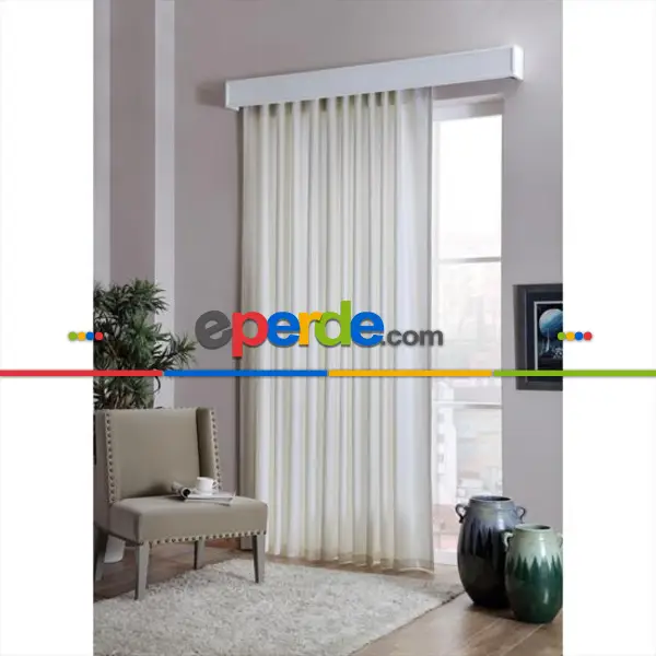 Güneşlik Perde - Taç Güneşlik - Beyaz