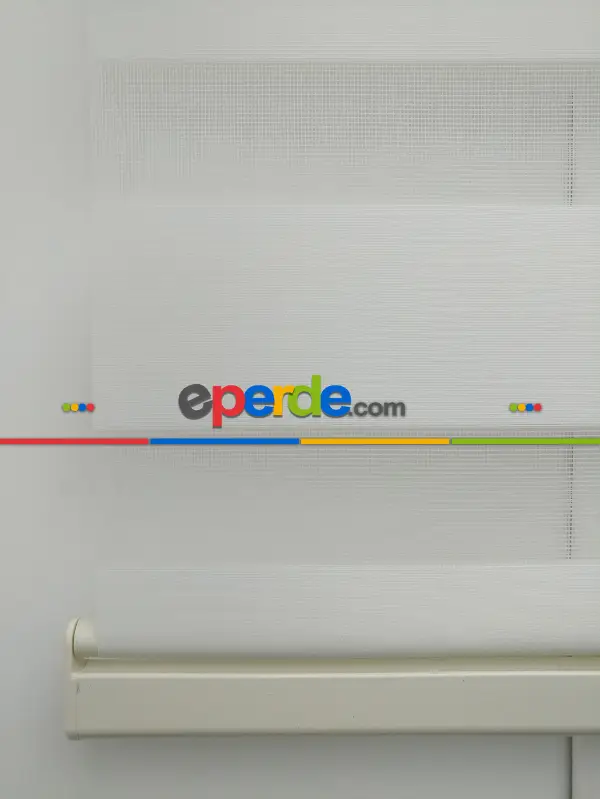 Zebra Perde-tual Ekru Renk Düz Zebra Perde- Ekru