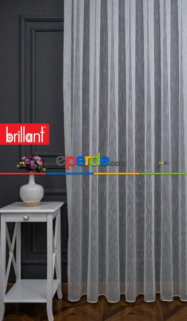 Brillant Keten Karlı Tül Yeni Sezon Donati Tül