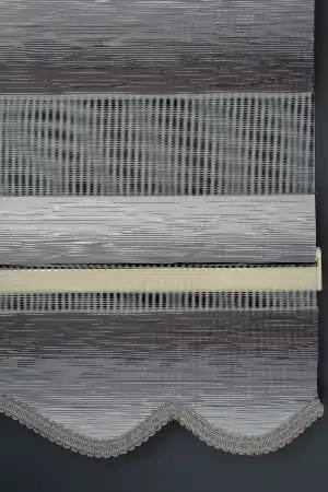 Halim Perdesan Mf-11 Beyaz & Gri Renk Etekli Veya Eteksiz Zebra Stor Perde