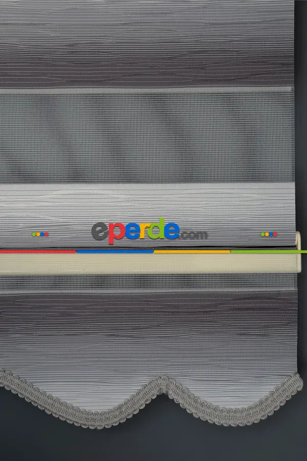 Halim Perdesan Mf-11 Beyaz & Gri Renk Etekli Veya Eteksiz Zebra Stor Perde