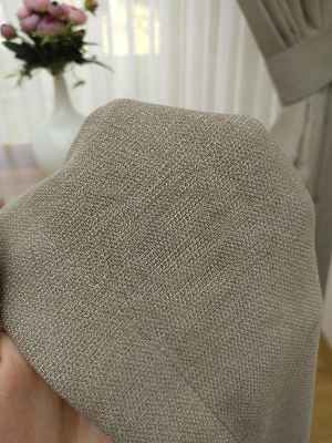Sütlü Kahve Renk Düz Fon Perde- Sütlü Kahve