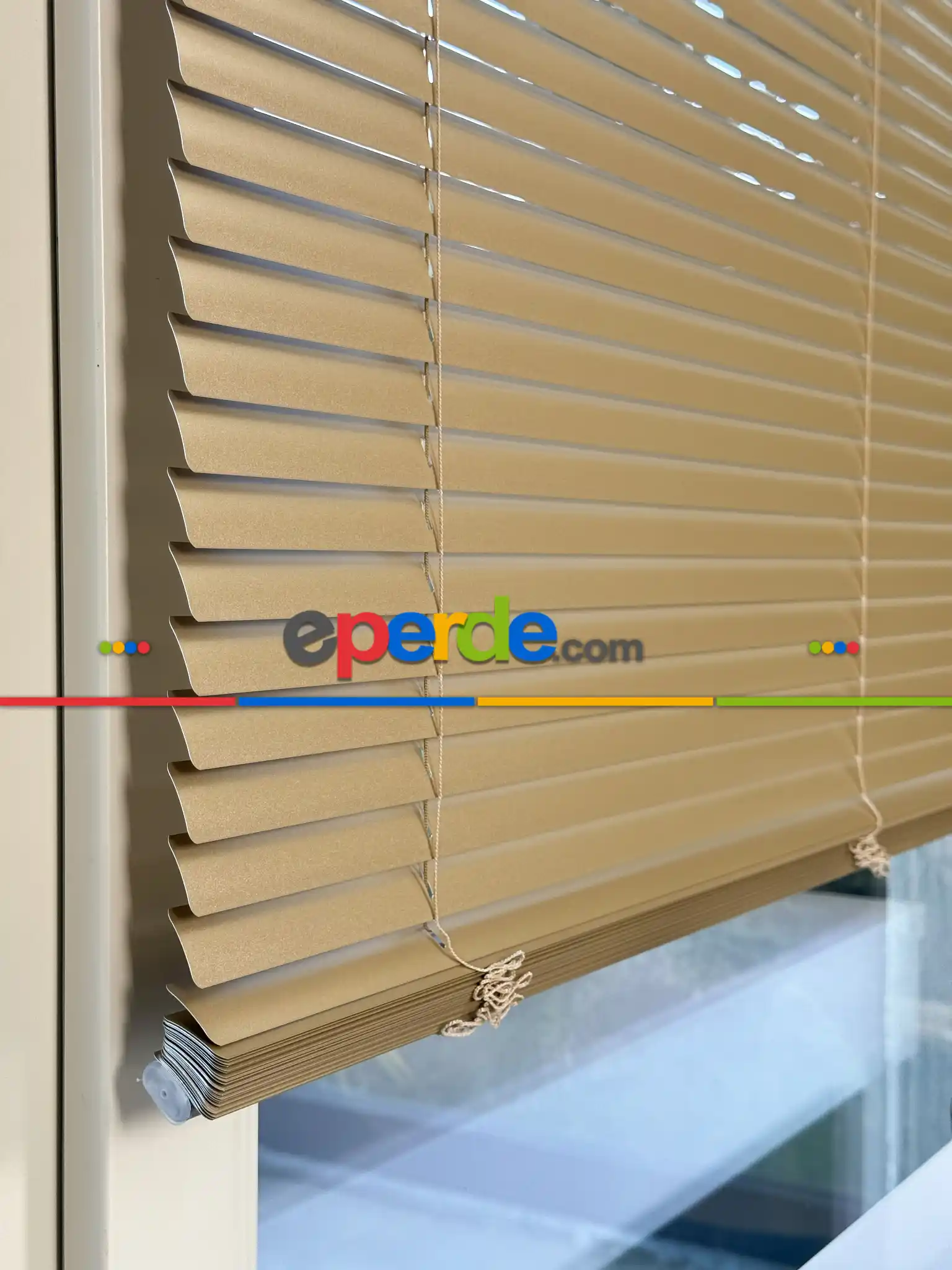 Metalik Altın Alüminyum Jaluzi Perde - 25mm