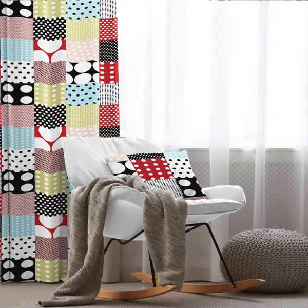 Oturma Odası Fon Perde Evim1525 Kumaşı Kalındır Duck Bezi Değildir- Mavi-beyaz