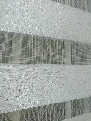 Bambu Zebra Perde Gümüş Sim Kırçıllı 1.kalite Lux- Beyaz-gümüş Simli