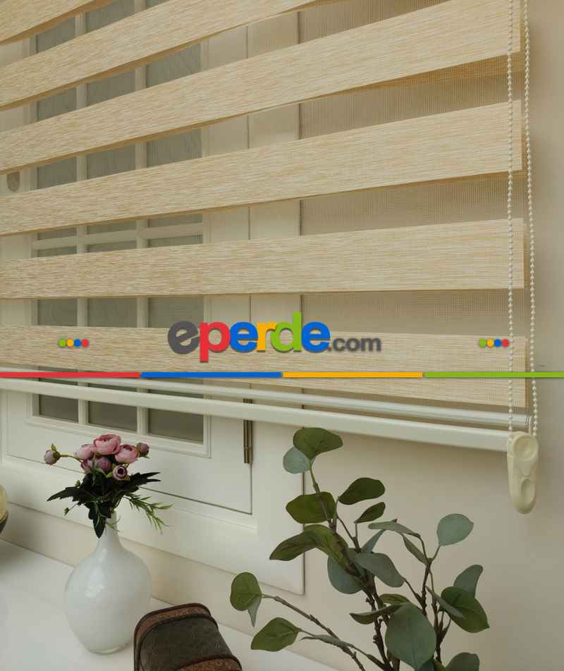 Oturma Odası - Zebra Perde -bambu Zebra (eco Serisi )- Kum Beji