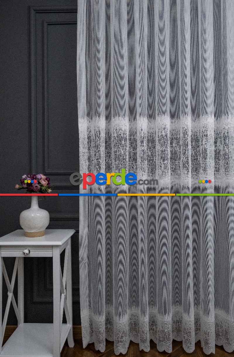 Ara Bant Buzul Desen Tül Yeni Sezon Tasarım Moda Tül