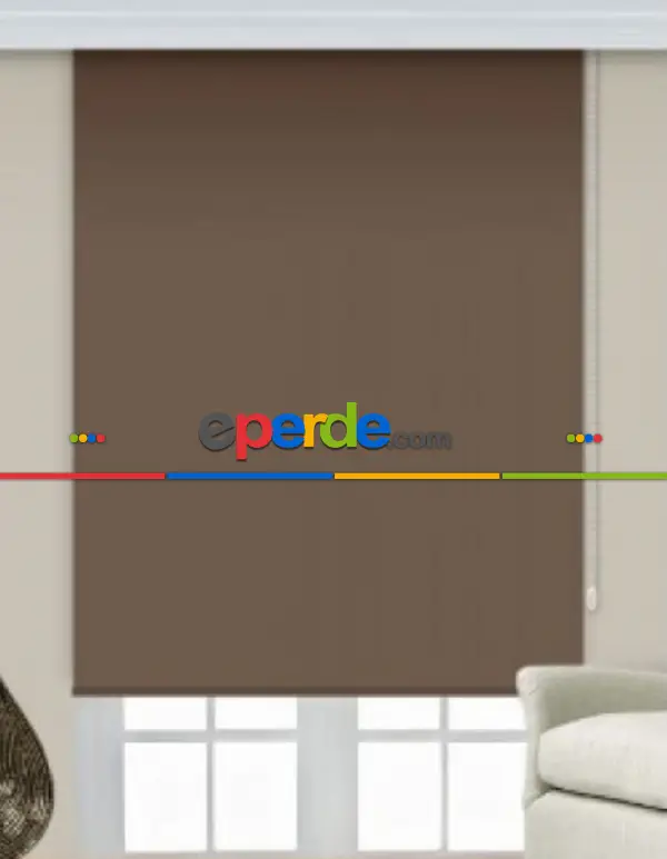 Koyu Kahve Karatma Stor Perde- Kahve Koyu