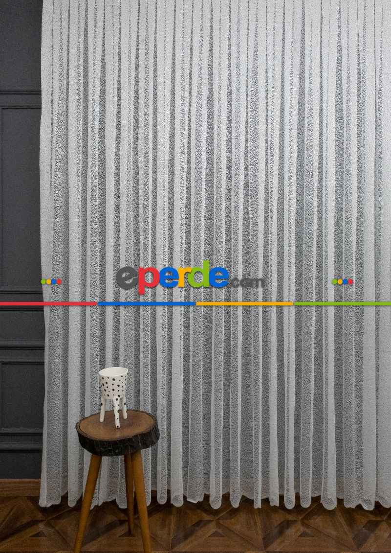 Mutfak Tül Perde - Spor Desenli Fransız Danteli Örme Tül Perde